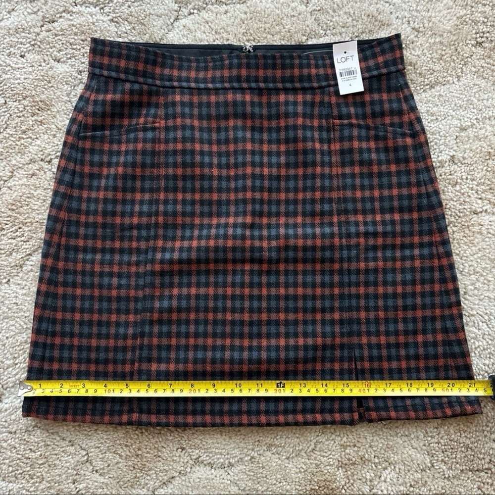 LOFT Plaid Pocket Mini Skirt - Picture 9 of 12